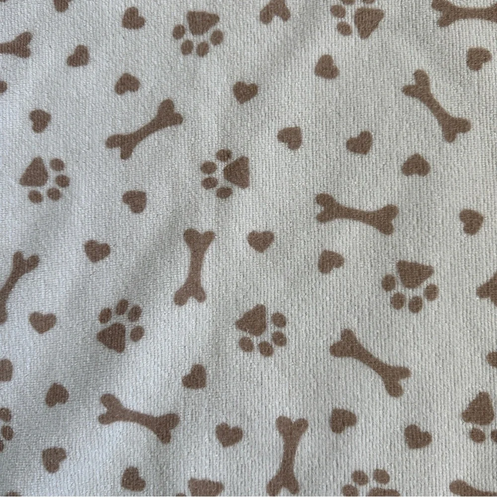 Dog Bone and Paw Print microfiber towel